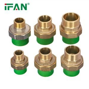 ข้อต่อฟิตติ้งซ็อกเก็ตตัวผู้ทองเหลือง PPR